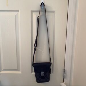 Coach Black Crossbody Bag with Silver Clasp